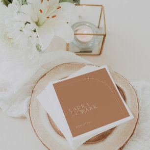 Servilleta De Papel Boda de guión de vigilias Minimalistas con arco