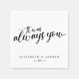 Servilleta De Papel Boda de guiones clásicos modernos