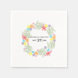 Servilleta De Papel Boda de guirnaldas florales rusas