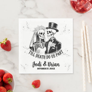 Servilleta De Papel Boda de Halloween Hasta que la Muerte nos Separe