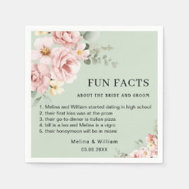 Servilleta De Papel Boda de Hechos de Diversos Hechos De Flores Rosada