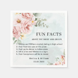 Servilleta De Papel Boda de Hechos de Diversos Hechos De Flores Rosada