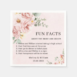 Servilleta De Papel Boda de Hechos de Diversos Hechos De Flores Rosada