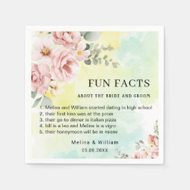 Servilleta De Papel Boda de Hechos de Diversos Hechos De Flores Rosada