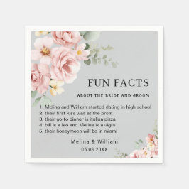 Servilleta De Papel Boda de Hechos de Diversos Hechos De Flores Rosada