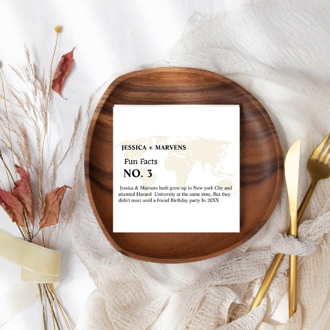 Servilleta De Papel Boda de hechos de la diversión de destino, cena de (Subido por el creador)