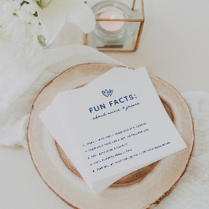 Servilleta De Papel Boda De Hechos De Whimsical Blue Fun