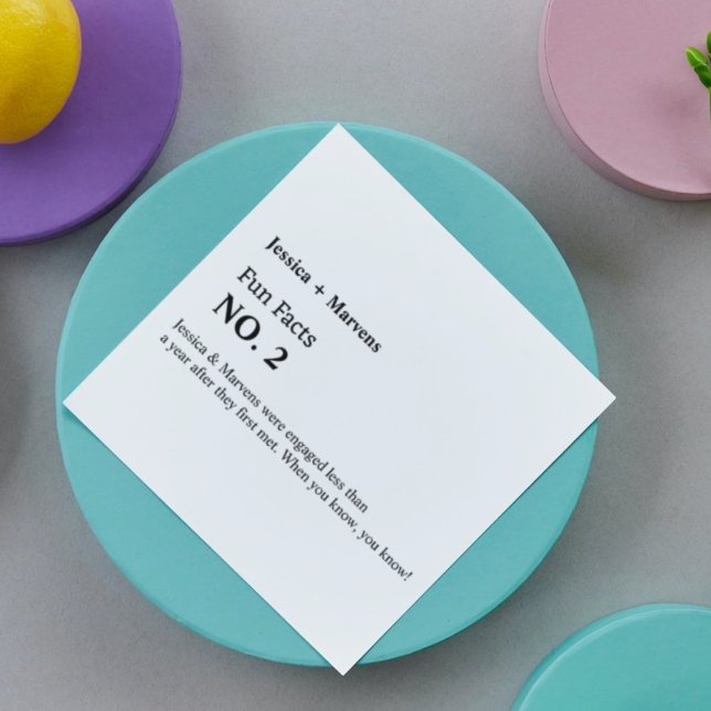 Servilleta De Papel Boda de hechos divertidos, cena de ensayo, ducha d (Subido por el creador)