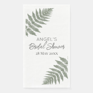 Servilleta De Papel Boda de helechos verde bosque