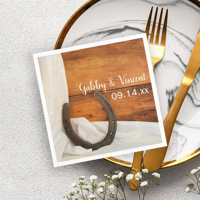 Servilleta De Papel Boda de herradura y establo (Subido por el creador)