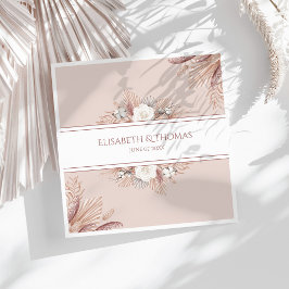 Servilleta De Papel Boda de hierba de Pampas Boho 