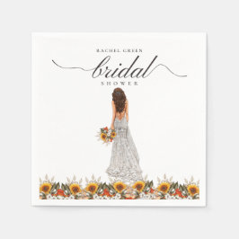 Servilleta De Papel Boda de hierba de Pampas Gown Boho Bridal Shower