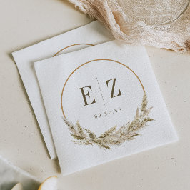 Servilleta De Papel Boda de hierba de Pampas Tropical Boho