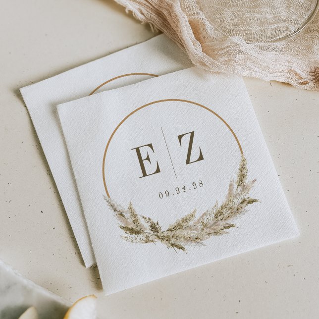 Servilleta De Papel Boda de hierba de Pampas Tropical Boho (Subido por el creador)