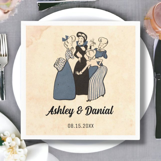 Servilleta De Papel Boda de historietas rusticas de Novia de 50 años (Subido por el creador)