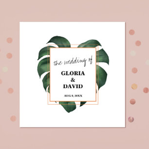 Servilleta De Papel Boda de hoja de palma tropical