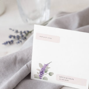 Servilleta De Papel Boda de hojas de eucalipto lavanda moderna