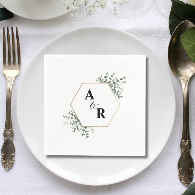 Servilleta De Papel Boda de Iniciales Parejas de Monograma Ampersand (Subido por el creador)
