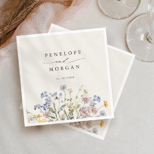 Servilleta De Papel Boda de jardín de flores silvestres de primavera c