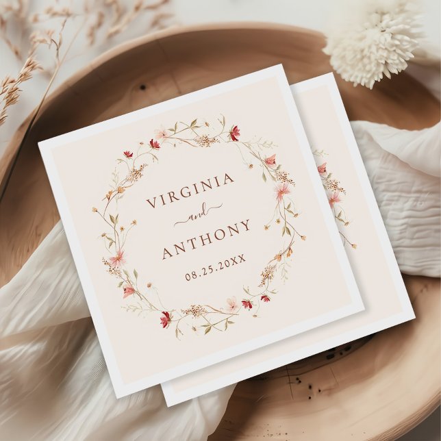 Servilleta De Papel Boda de jardín de flores silvestres de primavera c (Subido por el creador)