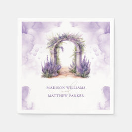 Servilleta De Papel Boda de jardín de lavanda personalizada
