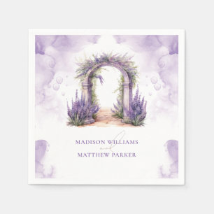 Servilleta De Papel Boda de jardín de lavanda personalizada