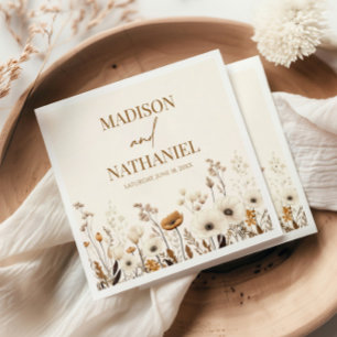 Servilleta De Papel Boda de Jardín Floral Silvestre Boho