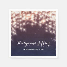 Servilleta De Papel Boda de la Armada de las luces de cadena