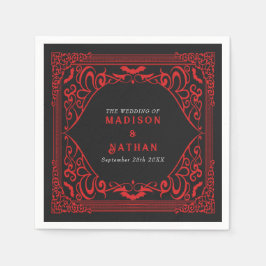 Servilleta De Papel Boda de la Catedral de Vampiros Góticos