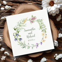 Boda de la guirnalda floral minimalista Sage