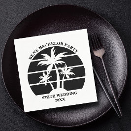 Servilleta De Papel Boda de la isla del bachillerato de playa personal