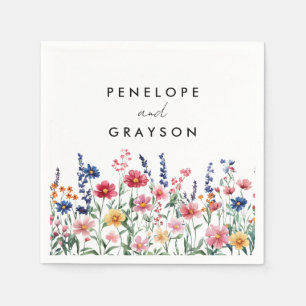 Servilleta De Papel Boda de la Marina Floral Boho, un país rústico de 