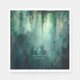 Servilleta De Papel Boda de la Moda Jardín de las Luces de Hadas Fores