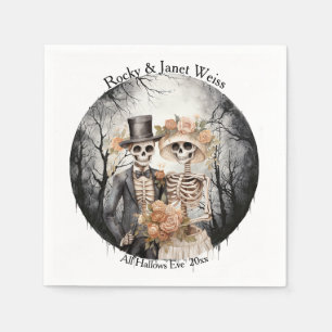 Servilleta De Papel Boda de la pareja Skeleton