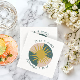 Servilleta De Papel Boda de la Soiree en la playa PERSONALIZADO modern