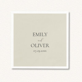 Servilleta De Papel Boda de las cáscaras de ostión