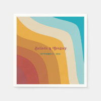 Boda de las coloridas olas de arcoiris de los años