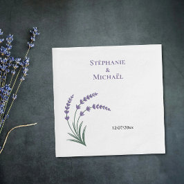 Servilleta De Papel Boda de Lavanda Simple