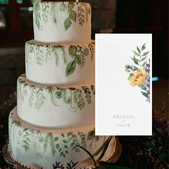 Servilleta De Papel Boda de lavanda Sunflowers Personalizado (Subido por el creador)