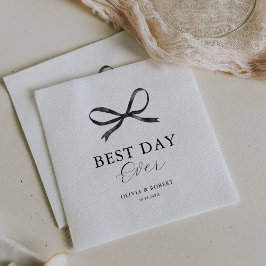 Servilleta De Papel Boda de Lazo Negro Elegante