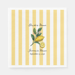 Servilleta De Papel Boda de limón naranja cítrico mediterráneo italian