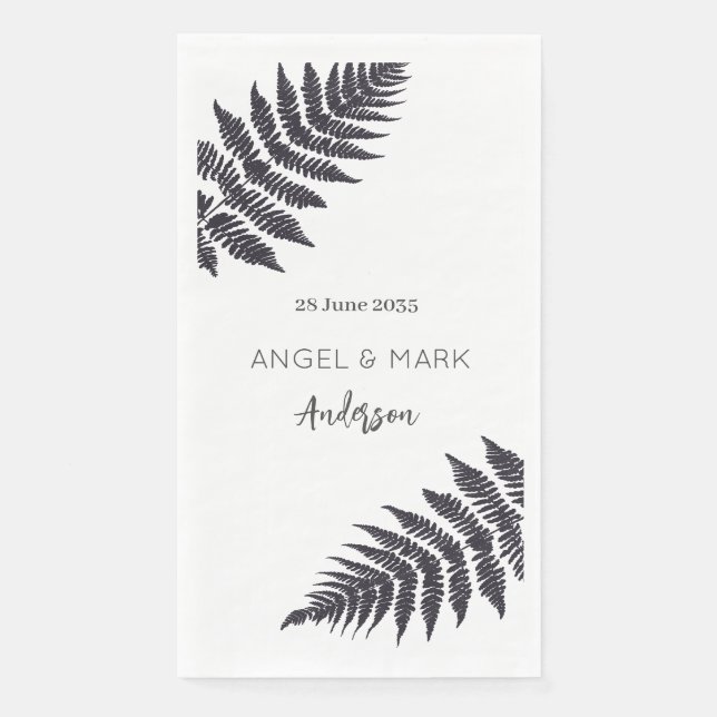 Servilleta De Papel Boda de los Ferinos Verdes Forestales (Anverso)