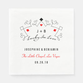 Servilleta De Papel Boda de Lucky In Love Las Vegas