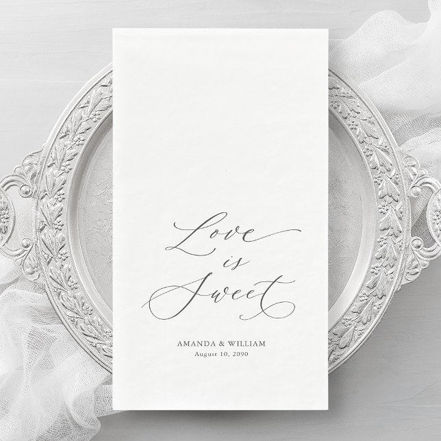 Servilleta De Papel Boda de lujo "El amor es dulce" (Subido por el creador)