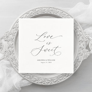 Servilleta De Papel Boda de lujo "El amor es dulce"