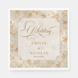 Servilleta De Papel Boda de lujo victoriana de otoño