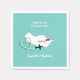 Servilleta De Papel Boda de Madeira, destino tropical