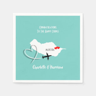 Servilleta De Papel Boda de Madeira, destino tropical