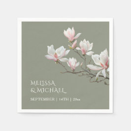 Servilleta De Papel Boda de Magnolia de Bellas Artes 