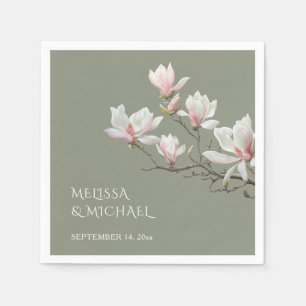 Servilleta De Papel Boda de Magnolia de Bellas Artes 